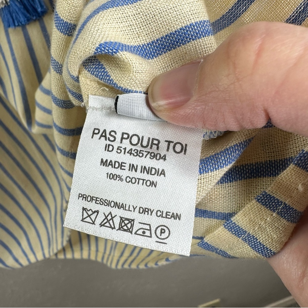 Dodo Bar Or Blue and Cream Striped Blouse - Picture 10 of 16